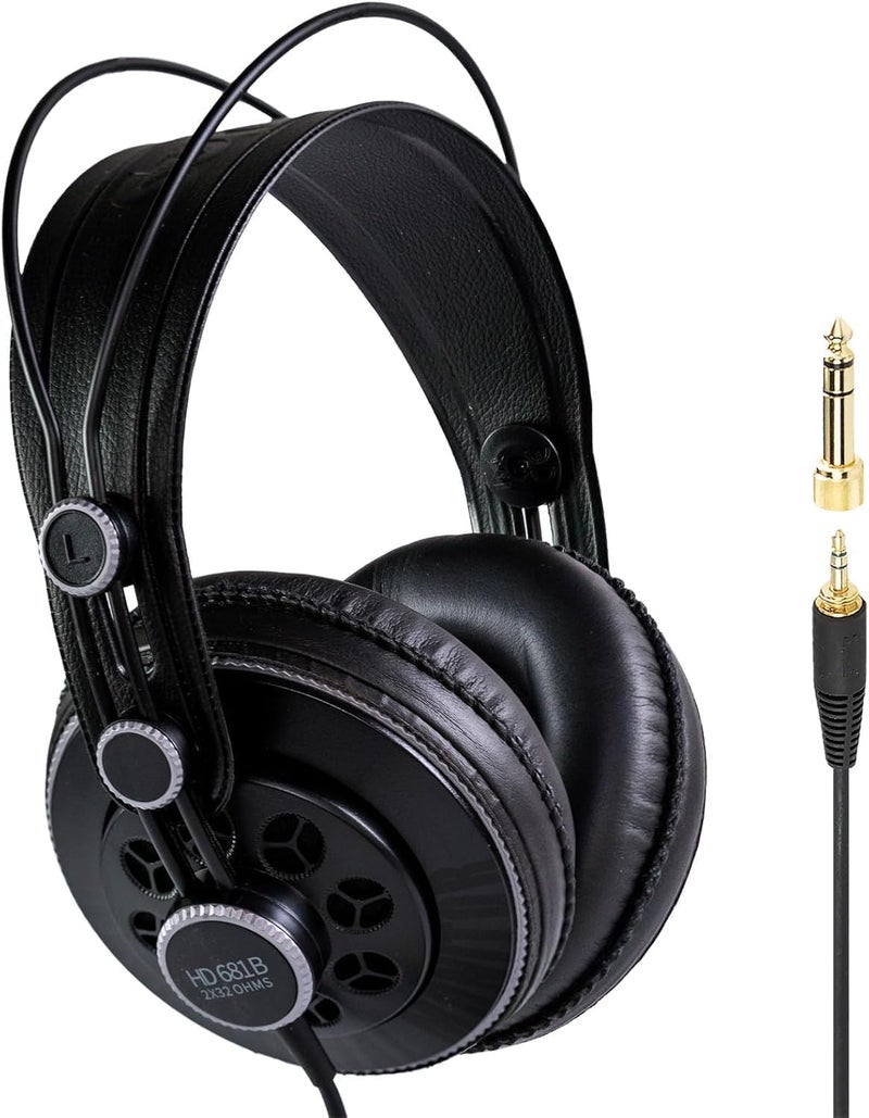 Superlux HD681B Dynamic Over-Ear Headphones Wired with 50mm Neodymium Driver, Single-Sided, Semi-open, Deep Bass, Balanced Tone for Professional Monitoring Recording Gaming Streaming Live Rock Concert - Image 1